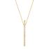 Colier argint placat cu aur galben cu pandantiv minimalist cu pietre DiAmanti Z1451N_G-DIA (Argint 925‰ 2,2 g.)